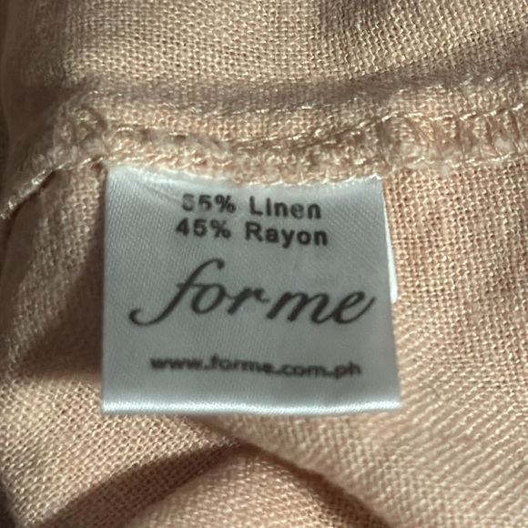 Forme REFORME peach linen rayon boho casual top Sz S - Picture 5 of 5